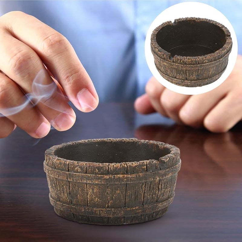 مطفأة سجائر من الأسمنت العتيق بتصميم كلاسيكي خفيف الوزن وسهل التنظيف للمنزل والمكتب والفندق - Image 5